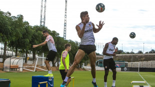El Valencia entrenando
