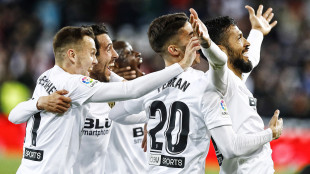 El Valencia celebrando un gol