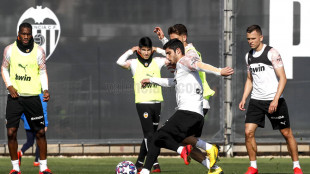 El Valencia entrenando