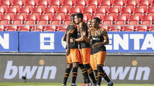 El Valencia celebrando un gol