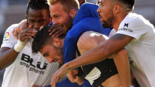 El Mestalla celebrando un gol