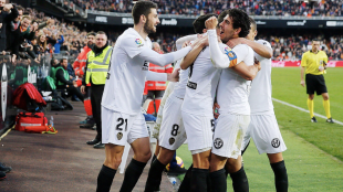 El Mestalla celebrando un gol