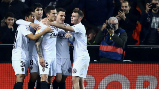 El Mestalla celebrando un gol