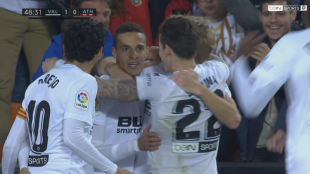 El Valencia celebrando un gol