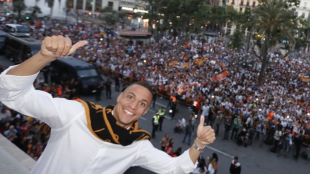 Rodrigo Moreno en la Plaza del Ayuntamiento