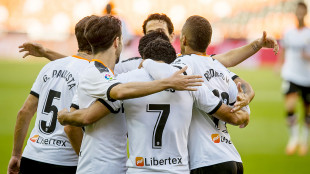 El Valencia celebrando un gol