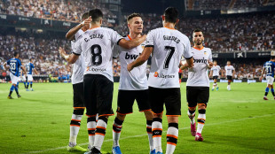 El Valencia celebra un gol 