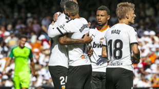 El Valencia celebrando un gol