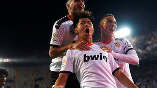 El Valencia celebrando un gol