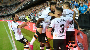 El Valencia celebrando un gol