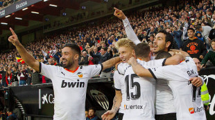 El Valencia celebrando un gol