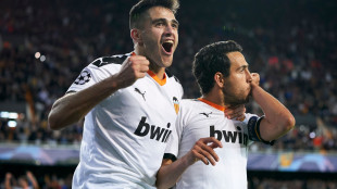 El Valencia celebrando un gol