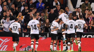 El Valencia celebrando un gol