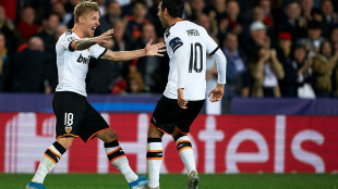 El Valencia celebrando un gol