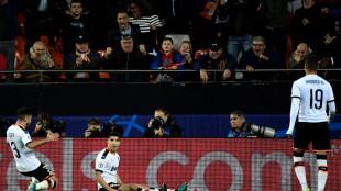 El Valencia celebrando un gol