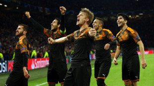 El Valencia celebrando