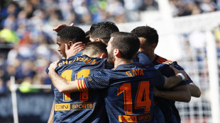 El Valencia celebrando un gol
