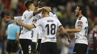 El Valencia celebrando un gol