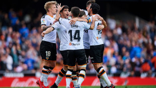 El Valencia celebra un gol 