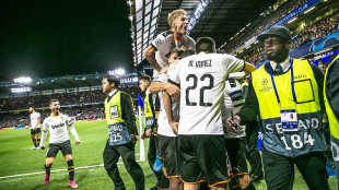 El Valencia celebrando un gol