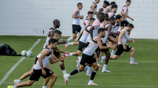 El Valencia entrenando
