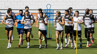 El Valencia entrenando
