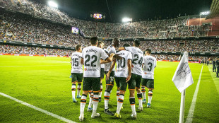 El Valencia celebrando un gol