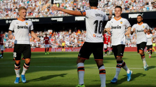 El Valencia celebrando un gol