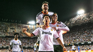 El Valencia celebrando un gol