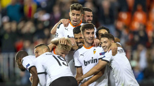 El Valencia celebrando un gol