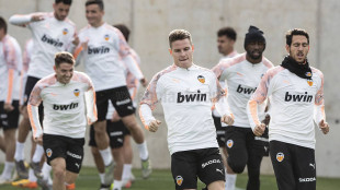 El Valencia entrenando