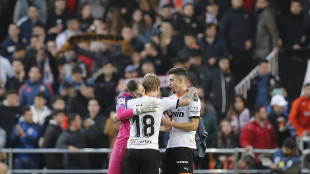 El Valencia celebra un gol 