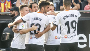El Valencia celebrando un gol