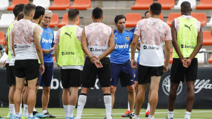 El Valencia entrenando