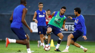 El Valencia entrenando