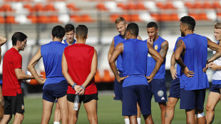 El Valencia entrenando