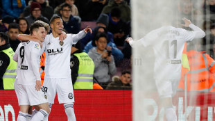 El Valencia celebrando un gol