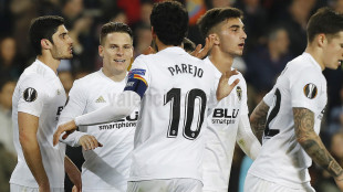 El Valencia celebrando un gol