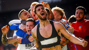 El Valencia celebrando un gol