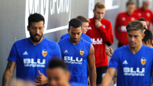 El Valencia entrenando