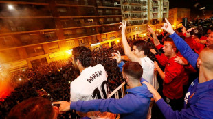 El Valencia celebrando 