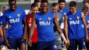 El Valencia entrenando