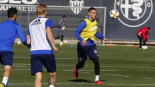 El Valencia entrenando