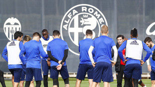 El Valencia entrenando