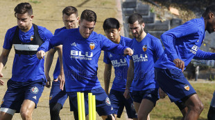 El Valencia entrenando