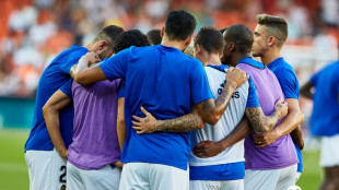 El Valencia entrenando