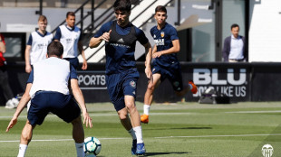 El Valencia entrenando