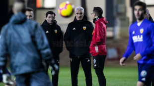 El Valencia entrenando