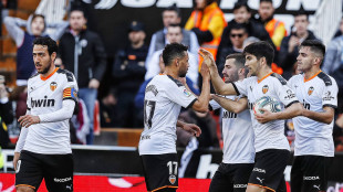 El Valencia celebrando un gol