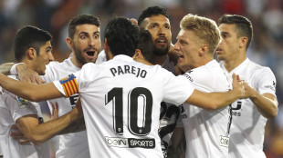 El Valencia celebrando un gol